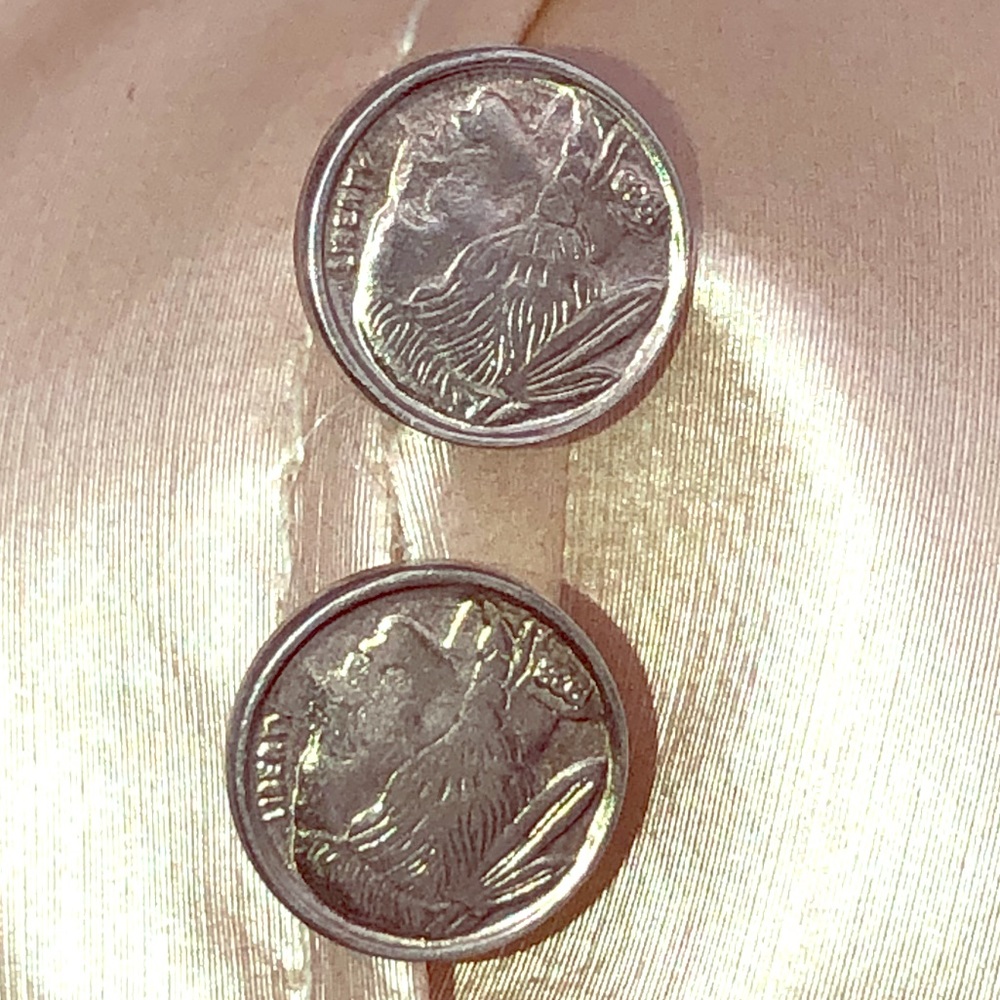 Very Vintage Very Rare 1938 D/S Nickel studs.